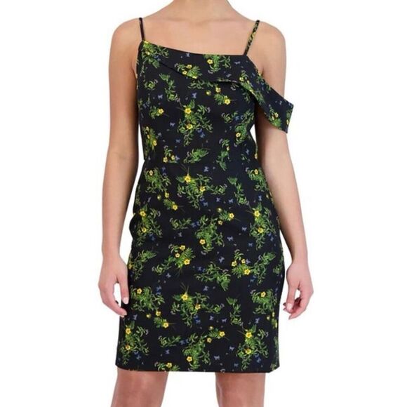 Laundry by Shelli Segal Womens Floral Print Mini Sheath Dress size 14 - Picture 5 of 5